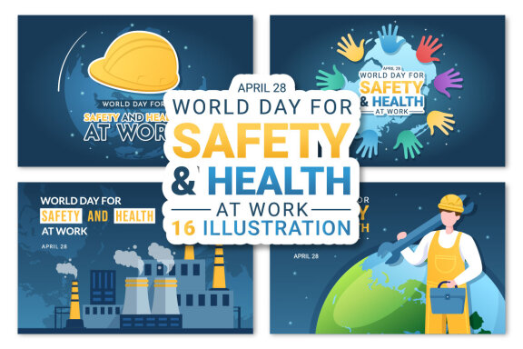 16 World Day of Safety and Health at Work Illustration