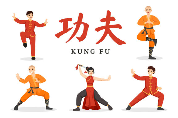 15 Kung Fu Chinese Sport Illustration