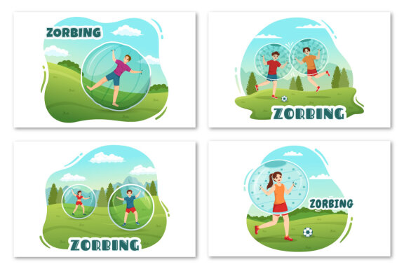 10 Zorbing Sport Illustration