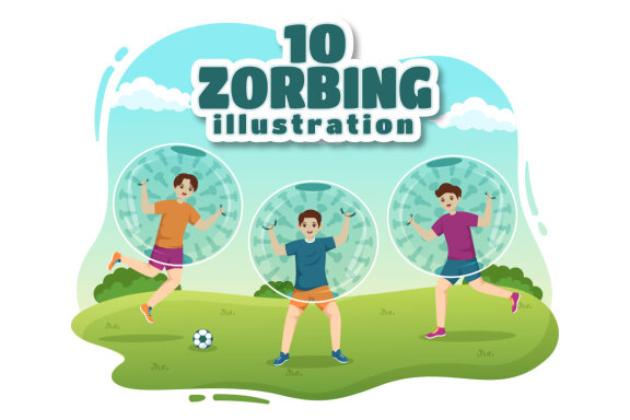 10 Zorbing Sport Illustration