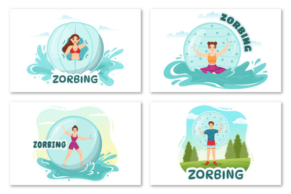 10 Zorbing Sport Illustration