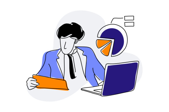Financial Business Flat Illustration