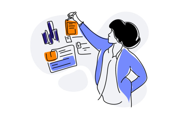 Financial Business Flat Illustration