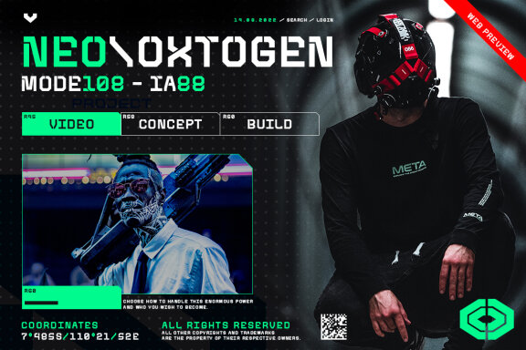 Neo-Oxtogen 108 Display Font