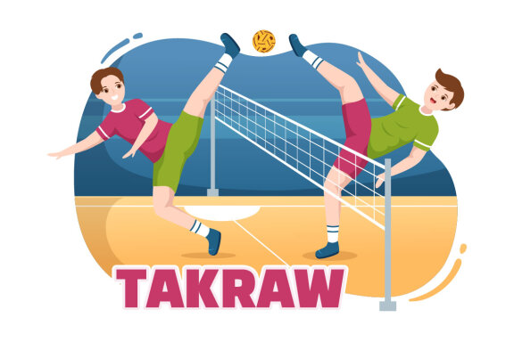 10 Takraw Sports Illustration