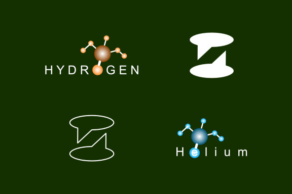 Hydrogen Helium Table chat - Free Logo Shapes