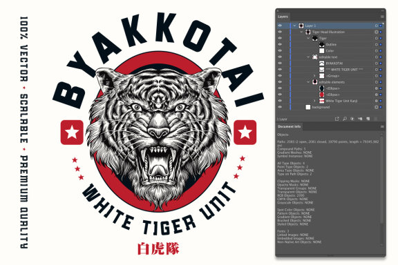 Tiger Head Illustration