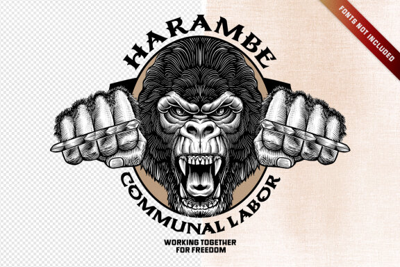 Gorilla Fist Vintage Illustration