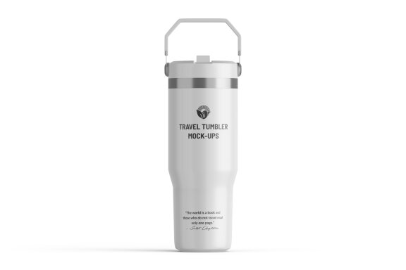 Metallic Travel Tumbler PSD Mockup