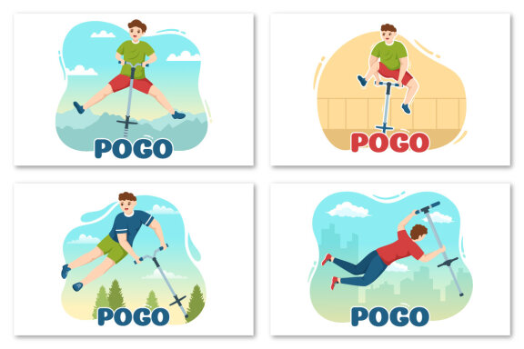 10 Sport Jump Pogo Illustration