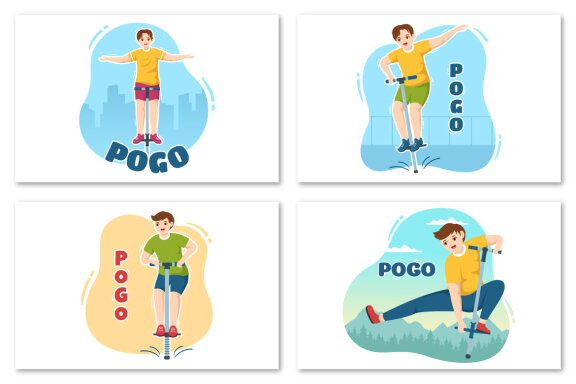 10 Sport Jump Pogo Illustration