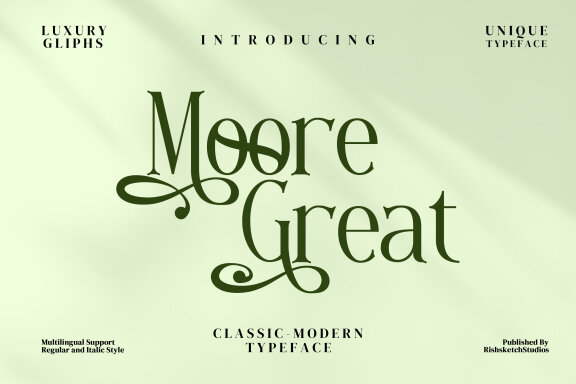 Moore Great Serif Fonts