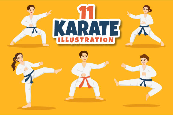 11 Karate Martial Arts Illustration