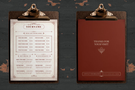 Vintage Bodegon Food Menu Stationery