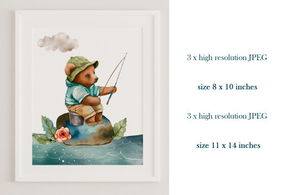 Set cute animal - for print poster