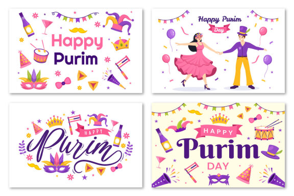17 Happy Purim Day Illustration