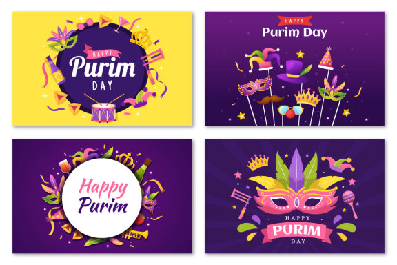17 Happy Purim Day Illustration