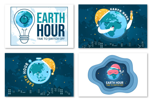 14 Happy Earth Hour Day Illustration