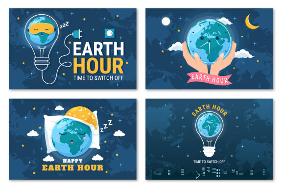 14 Happy Earth Hour Day Illustration