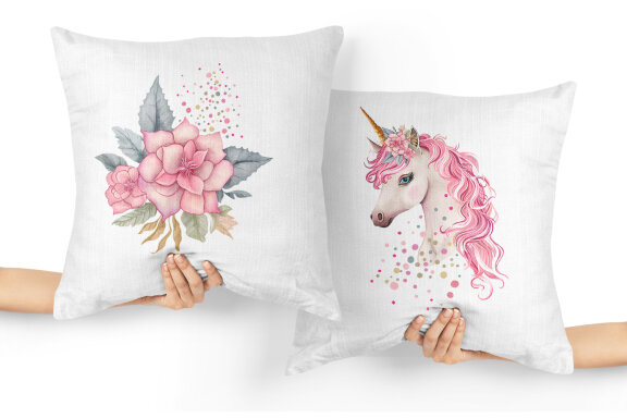 Cute Magical Unicorn clipart, birthday clipart