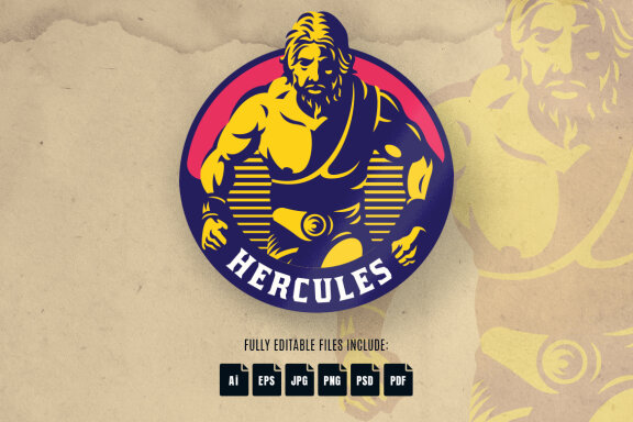 Hercules Mythical Mascot Logo