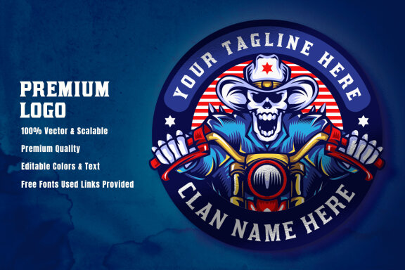 Sheriff Skull Bikers Logo Design