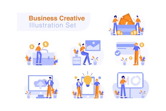 Business Creative Illustration Set