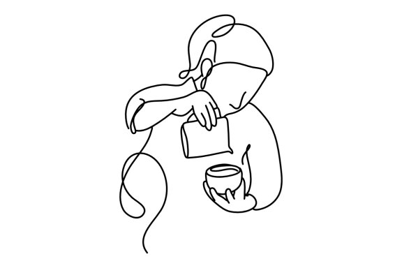 Street food line art