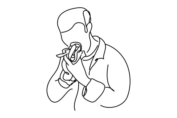 Street food line art