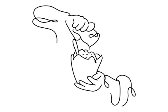 Street food line art