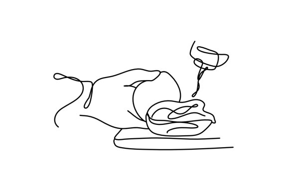 Street food line art