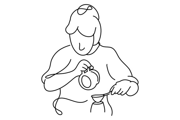 Street food line art