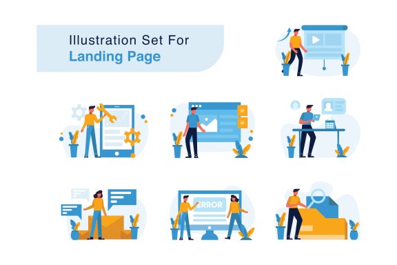 Illustration Set for Landing Page