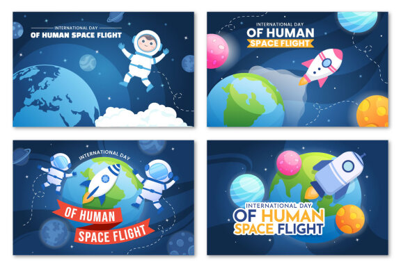 15 International Human Space Flight Day Illustration