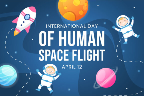 15 International Human Space Flight Day Illustration