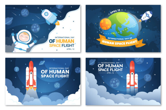 15 International Human Space Flight Day Illustration