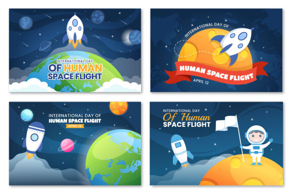 15 International Human Space Flight Day Illustration