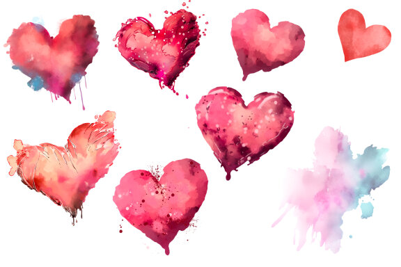 Valentine Day Heart Illustration | 8 variations