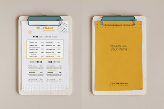 Urban Modern Food Menu Stationery