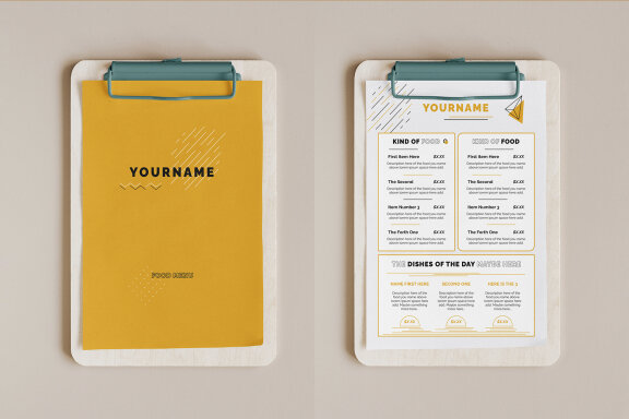 Urban Modern Food Menu Stationery
