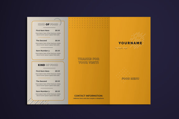 Urban Modern Food Menu Stationery