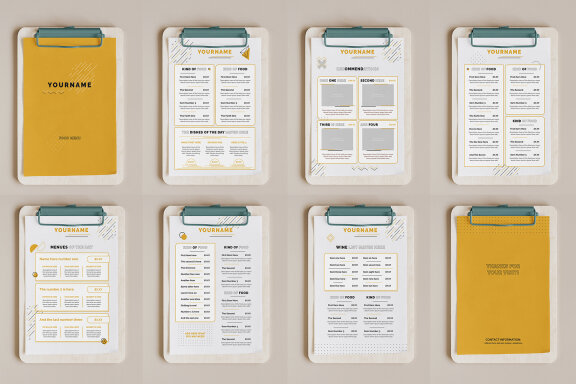 Urban Modern Food Menu Stationery