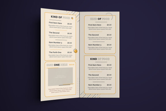 Urban Modern Food Menu Stationery