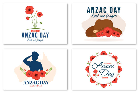 13 Anzac Day of Lest We Forget Illustration