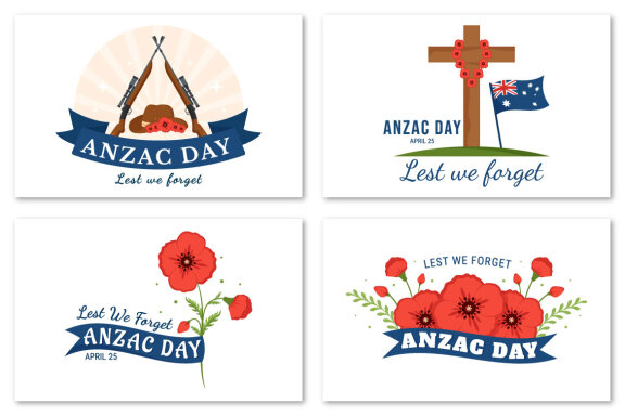 13 Anzac Day of Lest We Forget Illustration