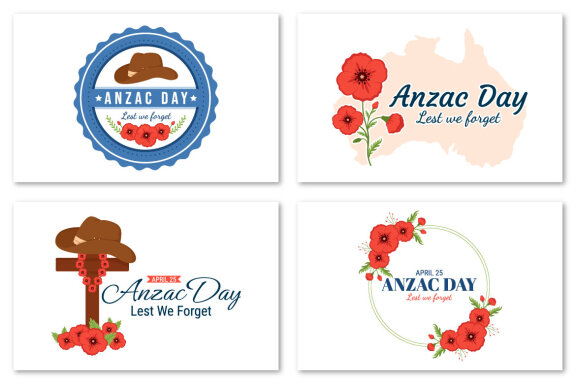 13 Anzac Day of Lest We Forget Illustration