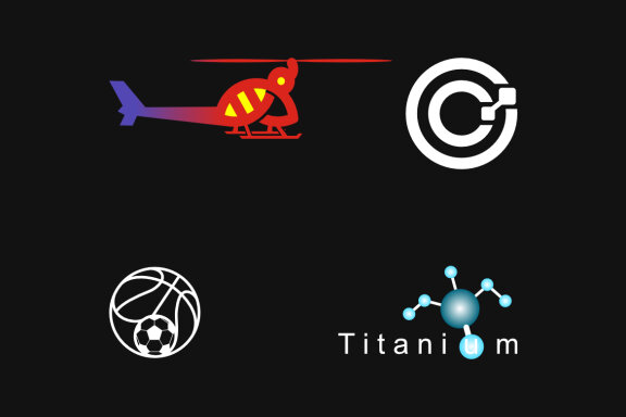 Bee helicopter CC balls Titanium atom - Free Logo Shapes