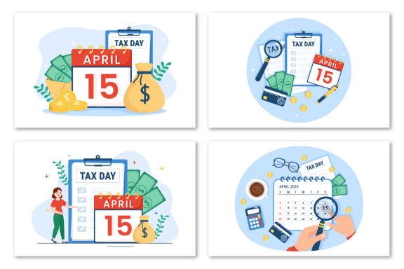 14 Tax Day Illustration