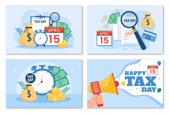 14 Tax Day Illustration