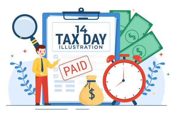 14 Tax Day Illustration